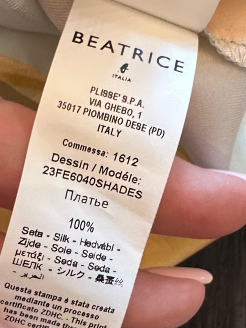 Women’s SHORT WRAP OVER SILK DRESS IN SHADES PRINT BY BEATRICE B Large 8 NWOT - Picture 9 of 13